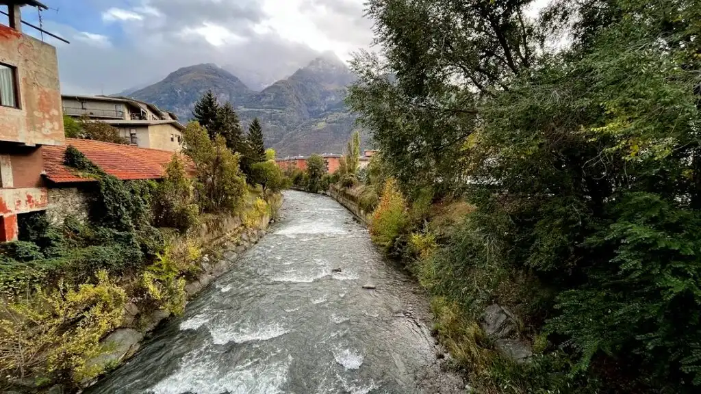 river view over Aosta
