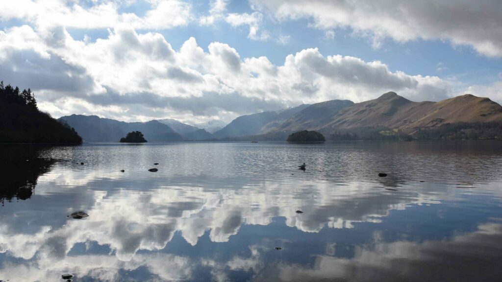 derwent water in the lake district england