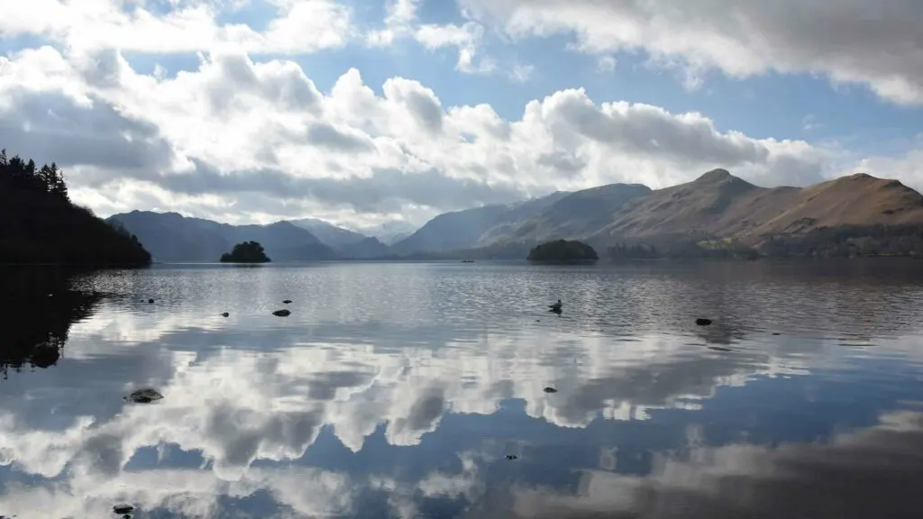 derwent water in the lake district england