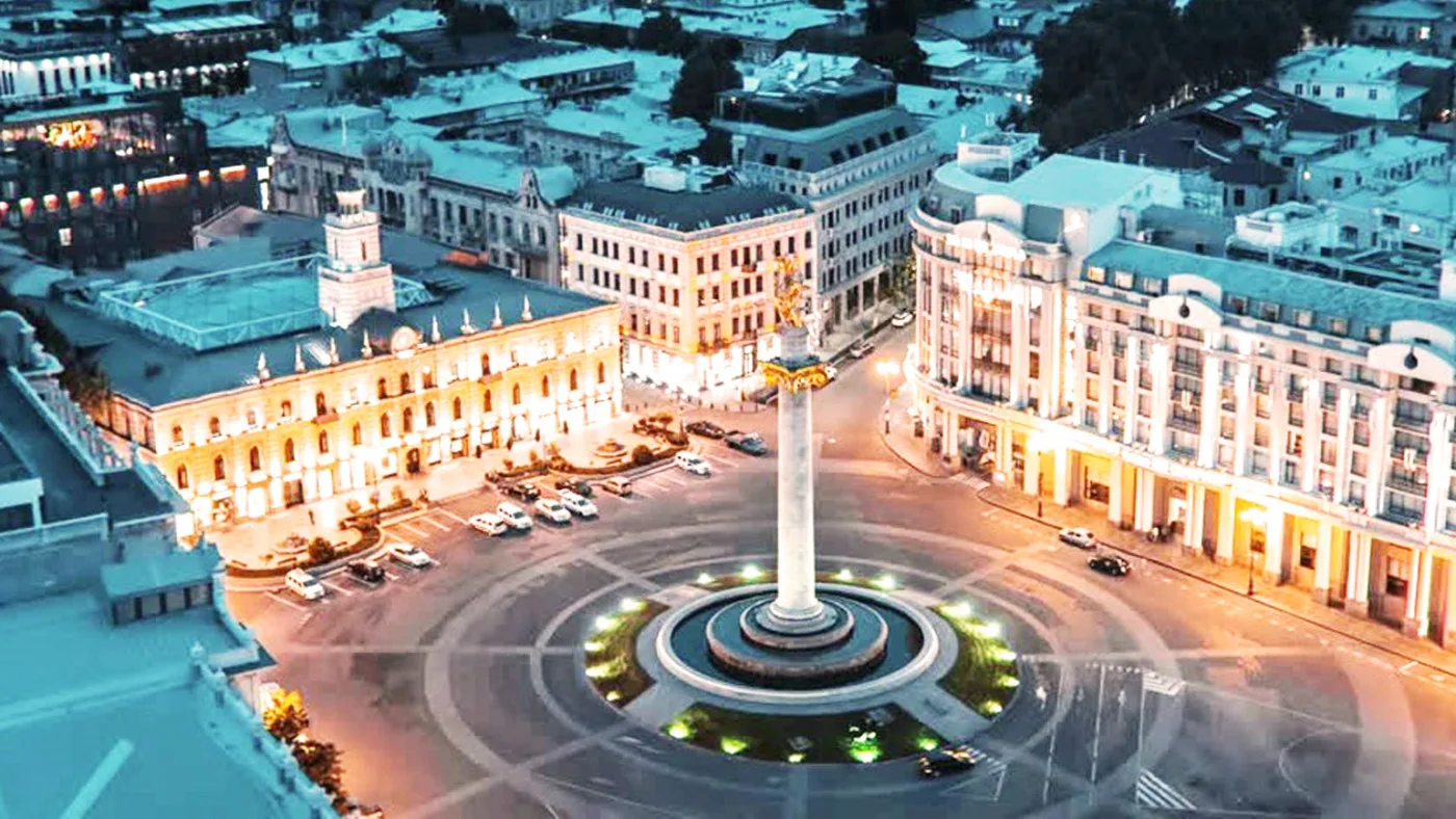 freedom square in tbilisi georgia