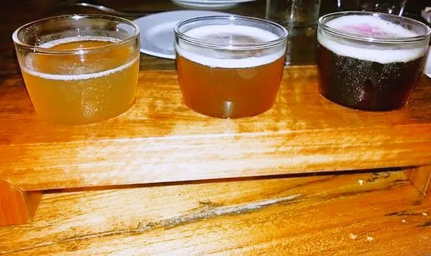 Beer sampler at the Flying Dodo 