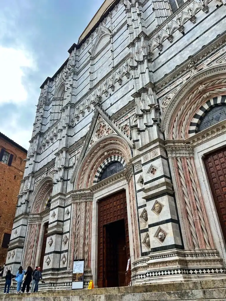 The facade of the Church of San Francesco in Siena