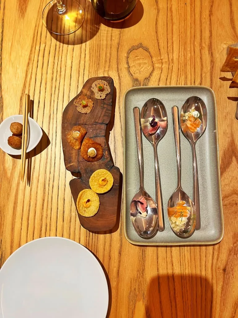 Amuse bouche course at Ristorante Campo Cedro in Siena