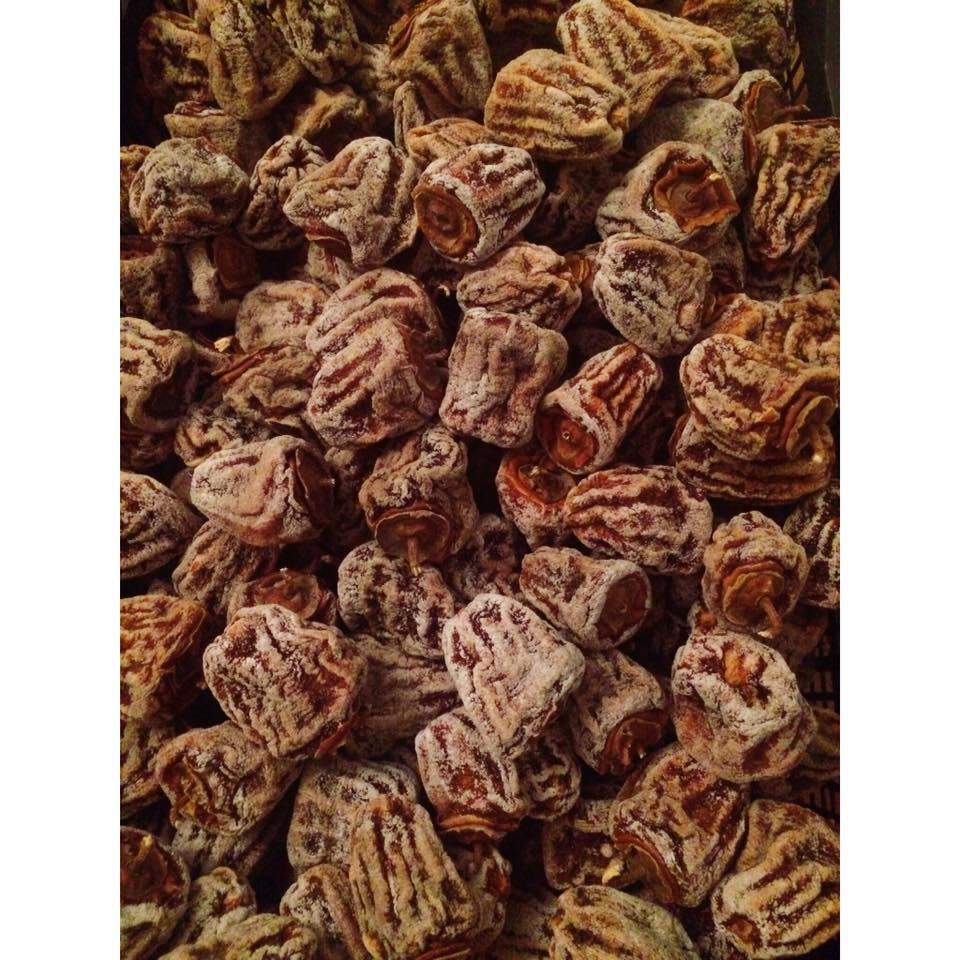 dried persimmon fruit are served as chiri at christmas and new year in georgia