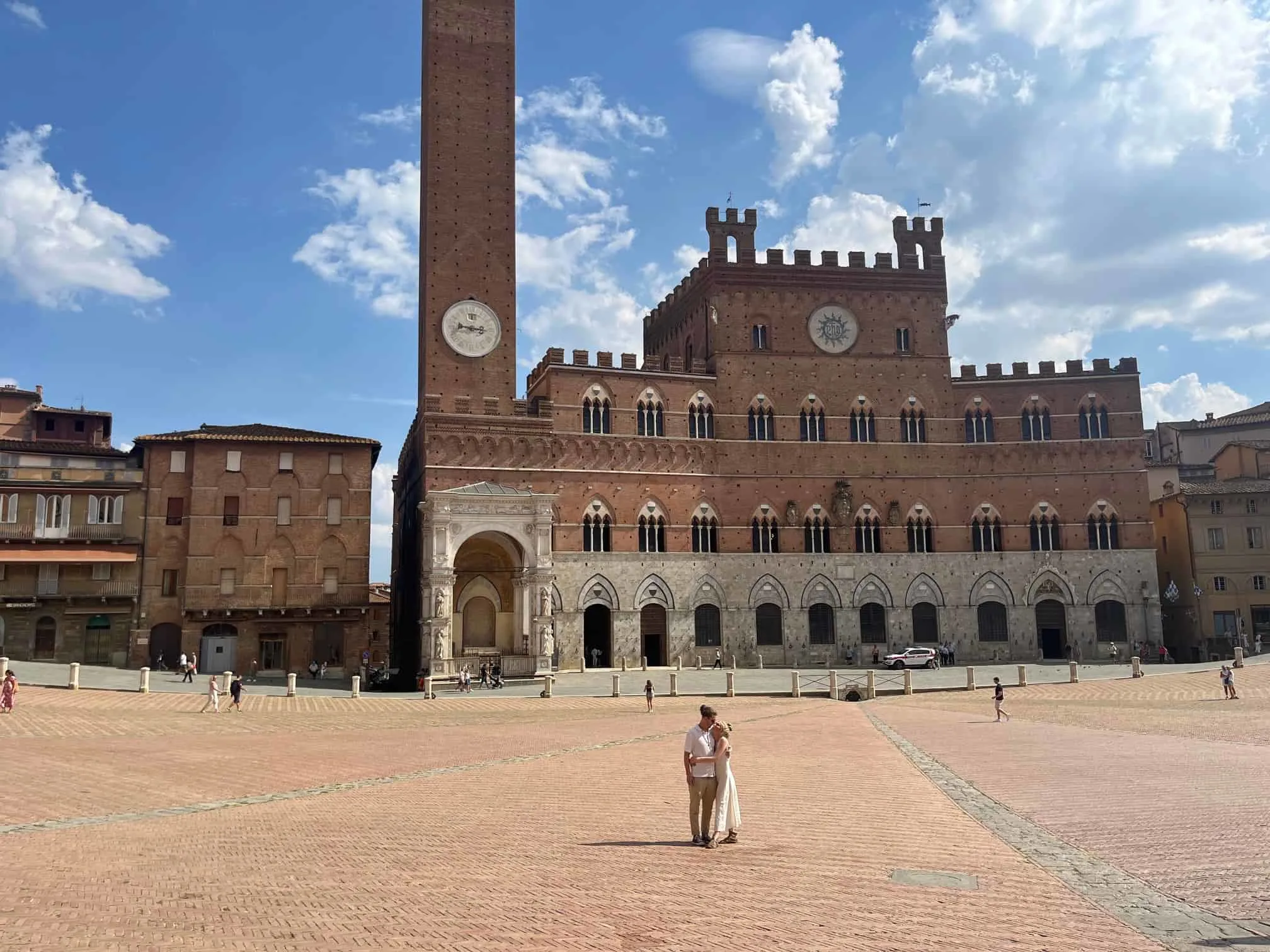The famous Piazza del Campo in Siena where the iconic horse race takes place