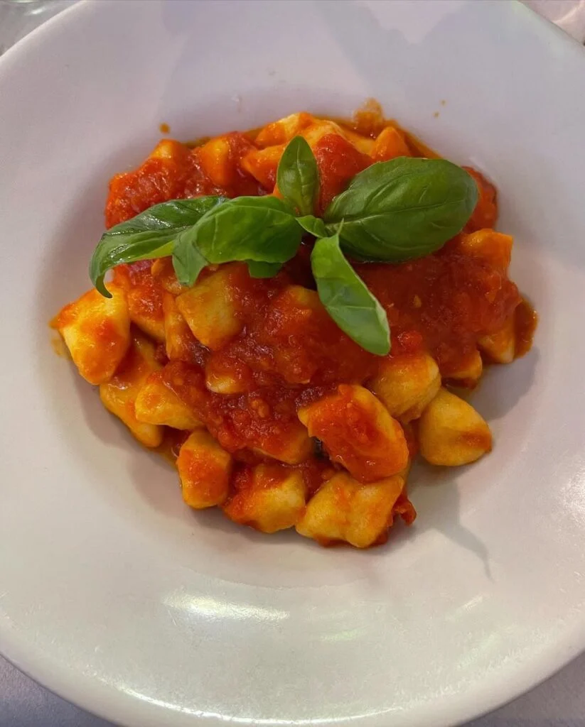 Classic gnocchi with tomato sauce