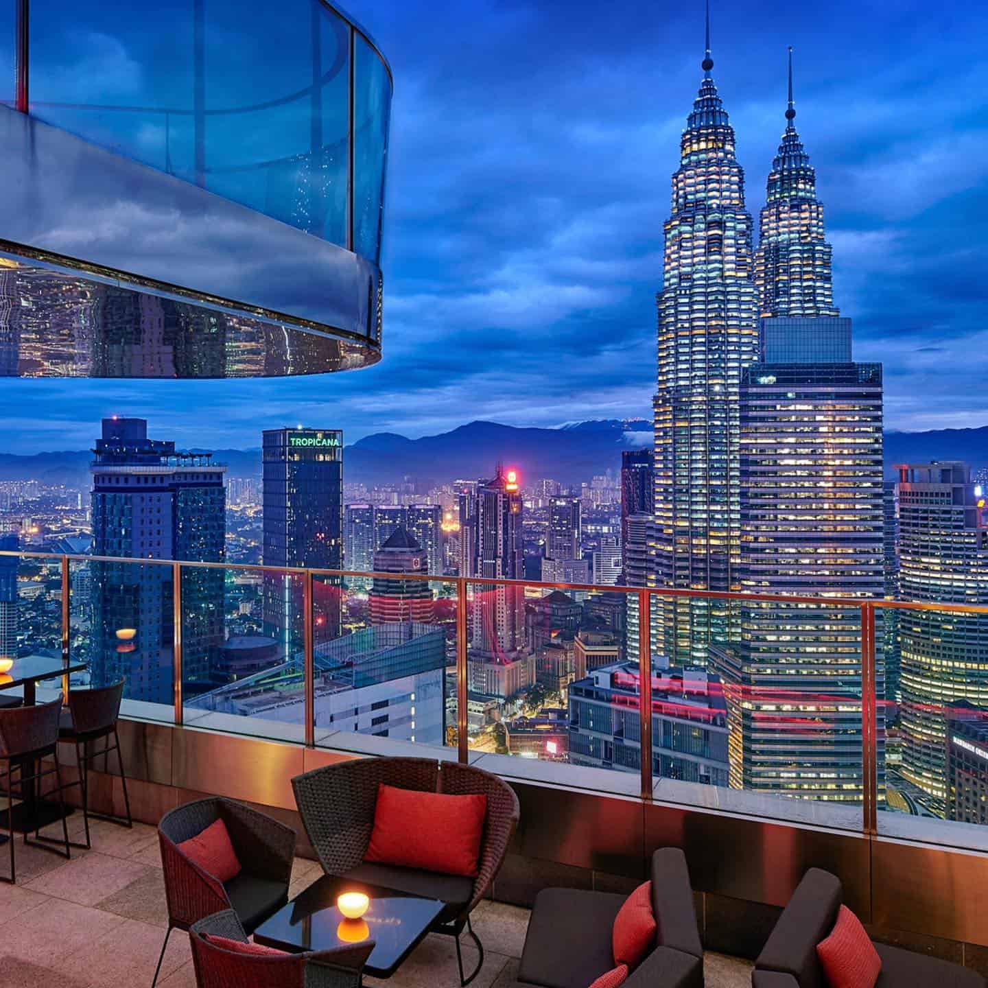 The rooftop bar at 5-star EQ Hotel