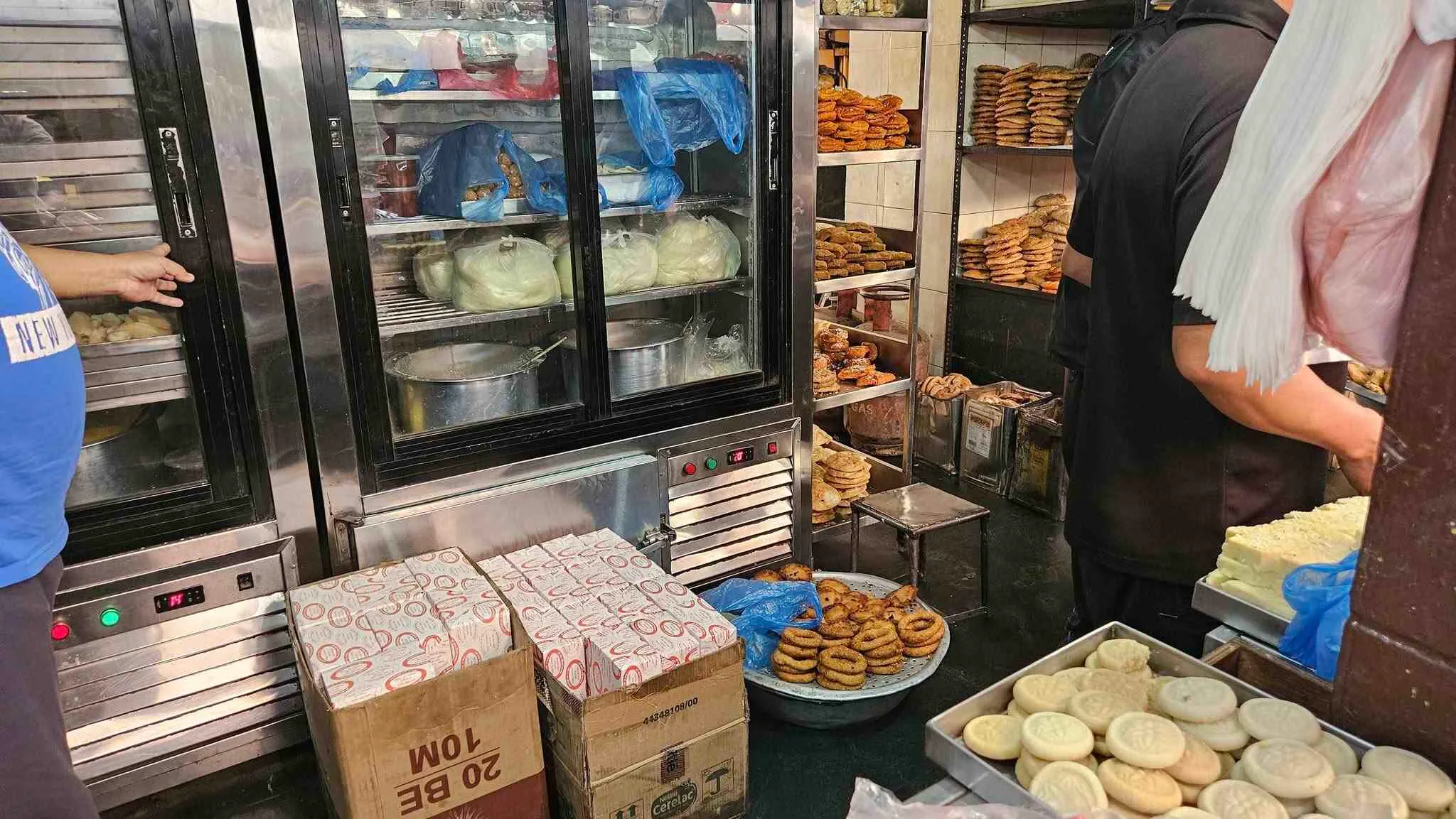 Stall showing various Nepalese desserts