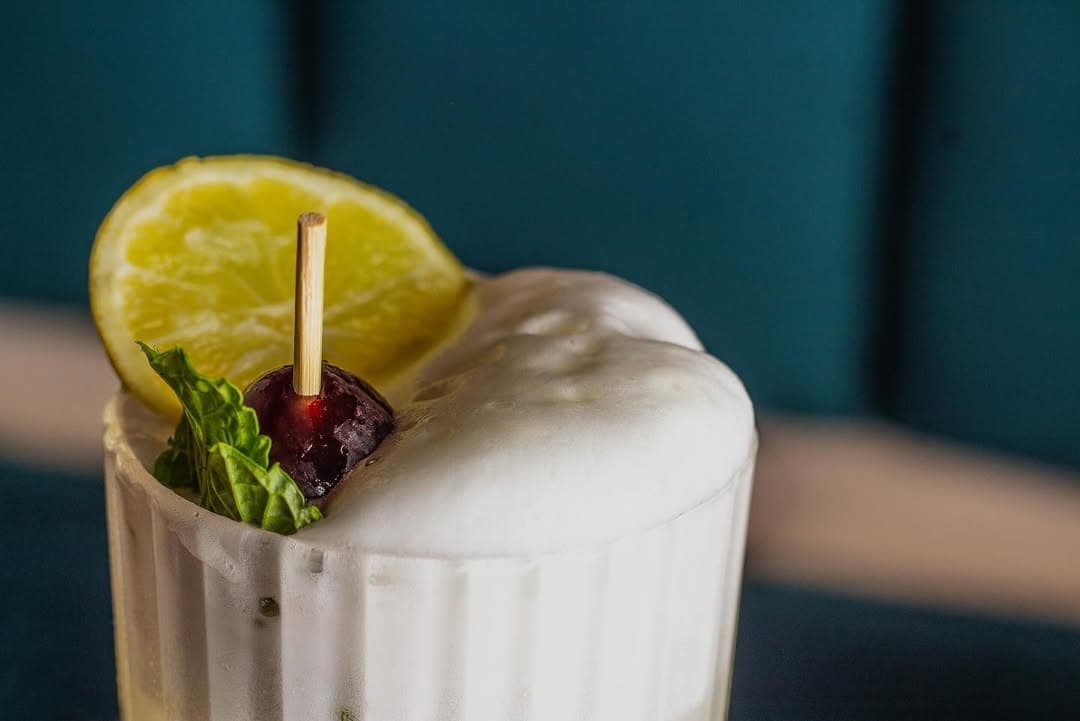 All of the cocktails at The Second Room are topped with florals, herbs or fruit