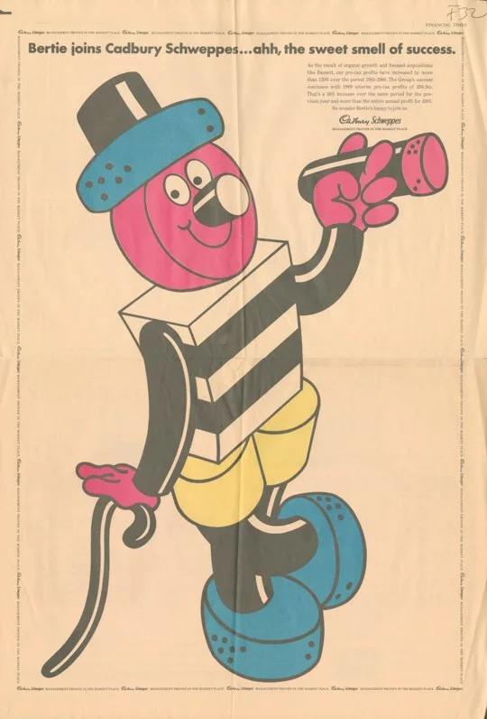 a cartoon drawing of bertie bassett the mascot of bassett's liquorice allsorts
