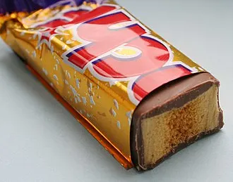 a crunchie bar is a british chocolate coated honeycomb bar made by cadbury
