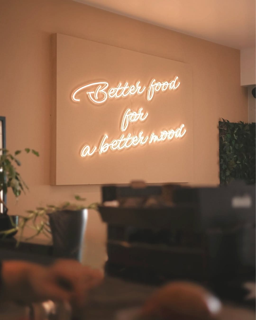 Neon signage on the walls