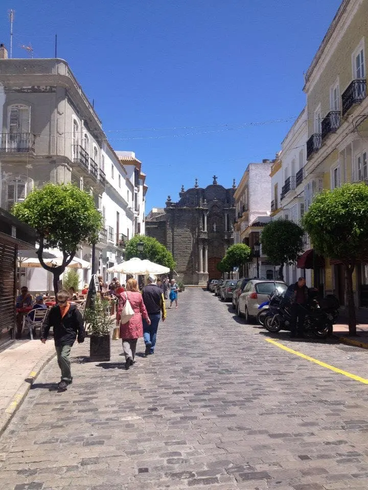 The old town streets of Cadiz