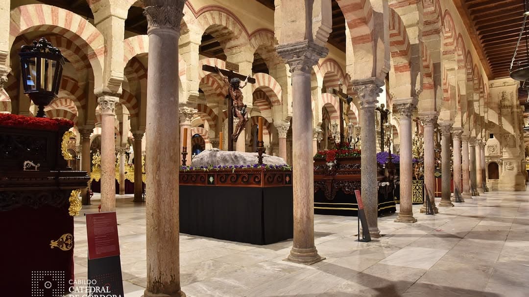 Inside the historical Mosque-Cathedral of Córdoba