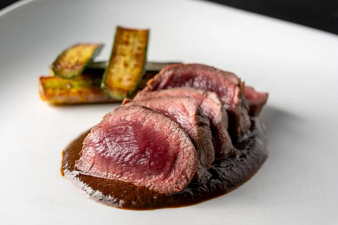 Beef dish at lakasa in Madrid