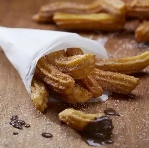 Churros in a paper cone
