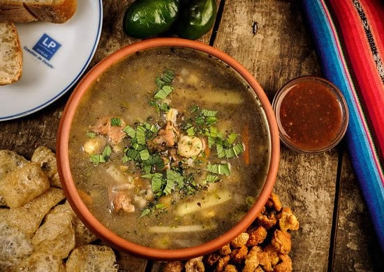 Chairo soup in a bowl