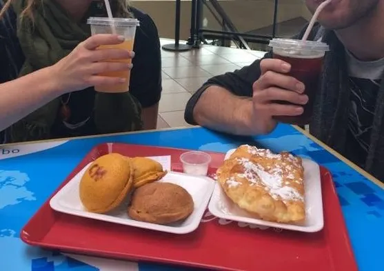Empanadas and other pastries in La Paz