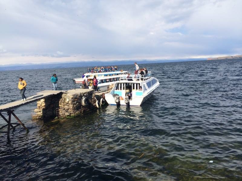 Boat by Lake Titicaca
