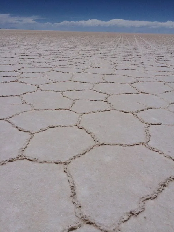 Salt crystals at Salar de Uyuni