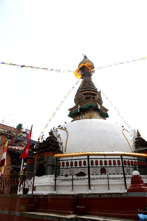 Close up of the Boudhanath Stupa 