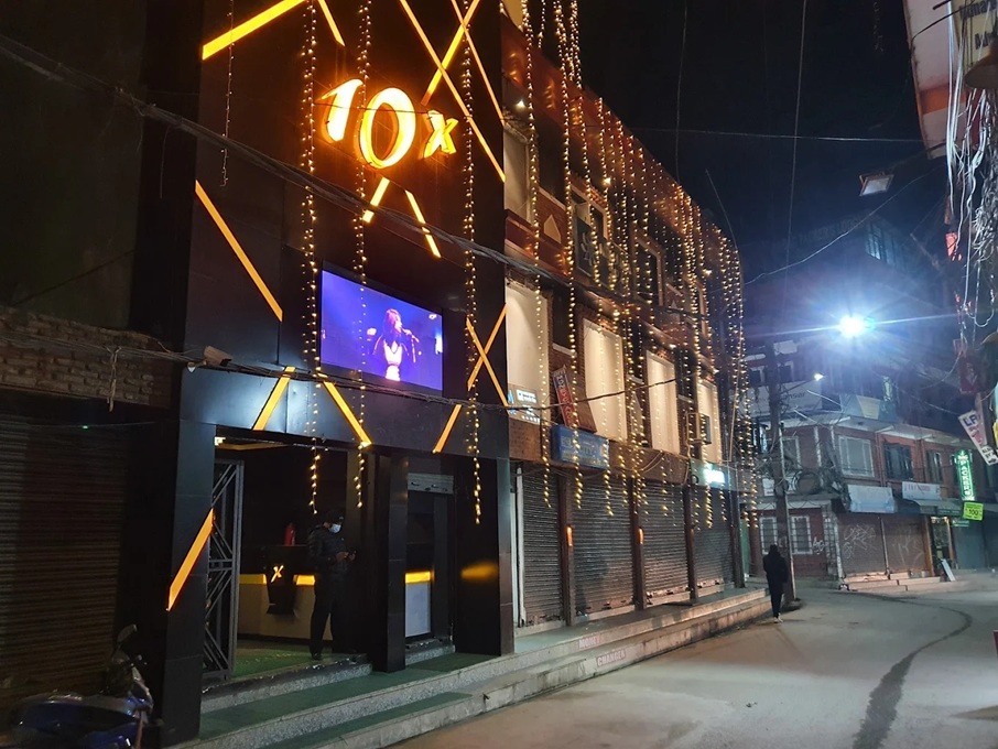 Exterior of a club in Kathmandu
