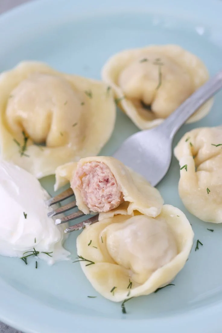 pelmeni russian dumplings stuffed with beef and pork