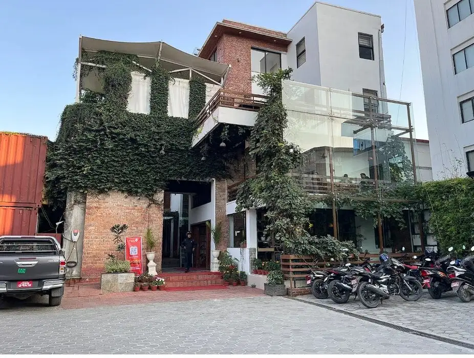 Outside of a sekuwa restaurant in Kathmandu 