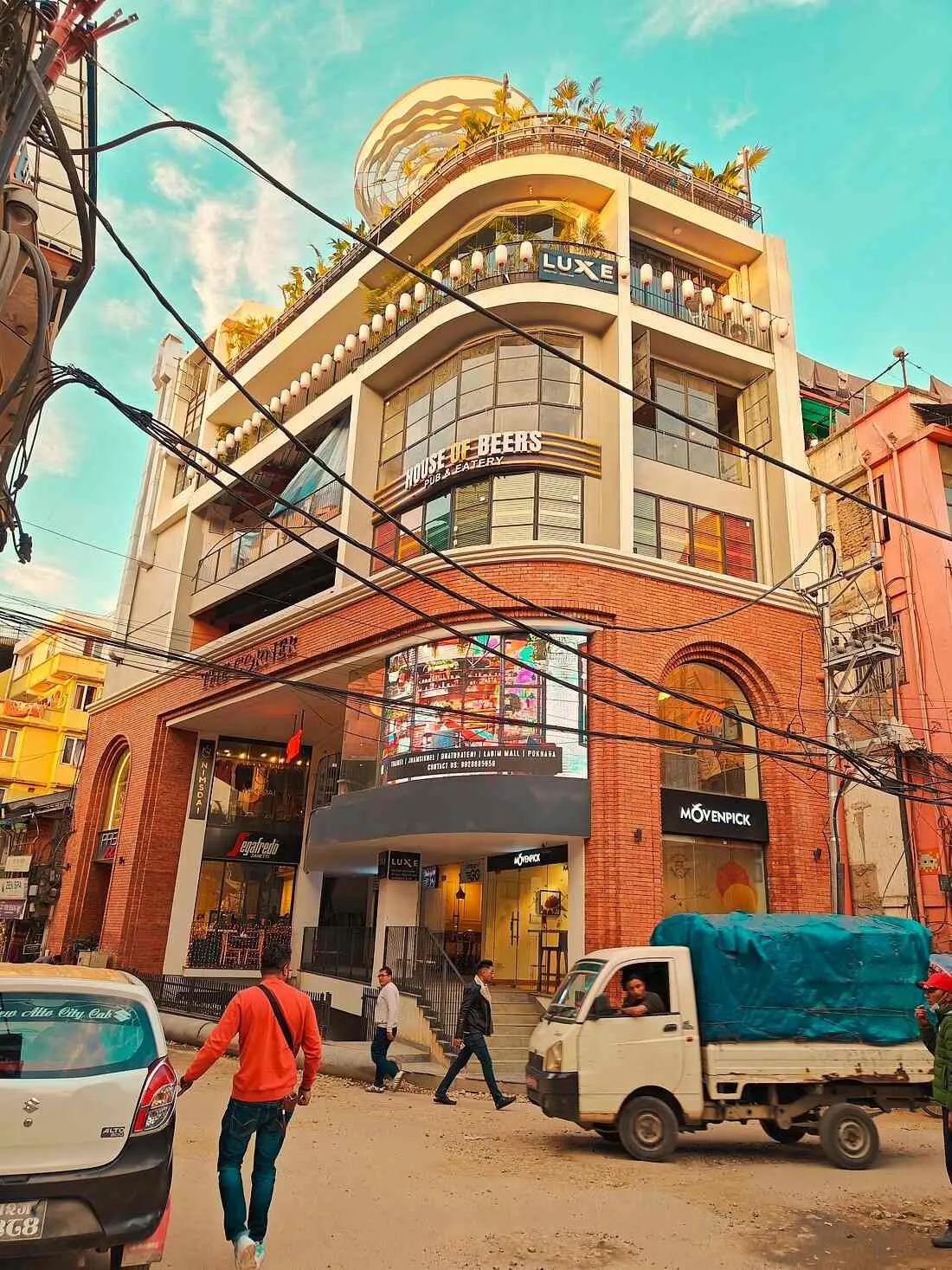 Exterior of the House of Beer building in Kathmandu