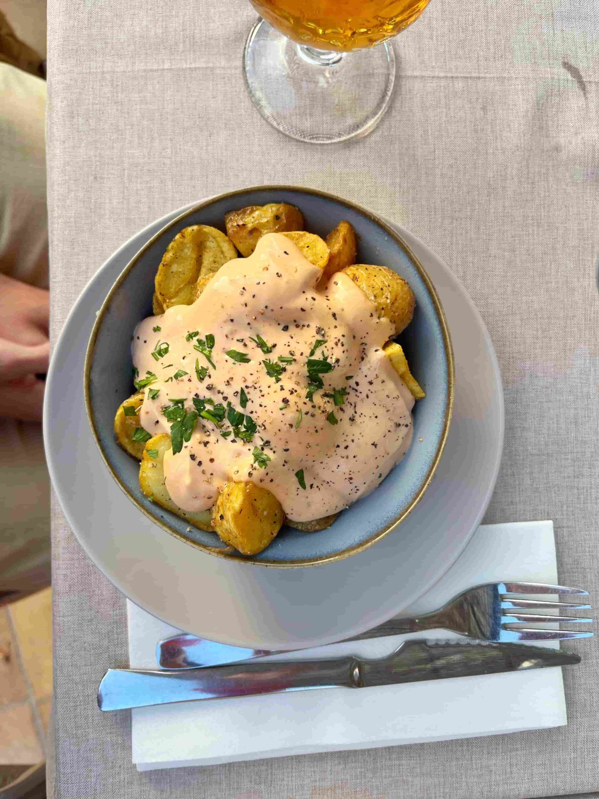 Patatas bravas in Deia