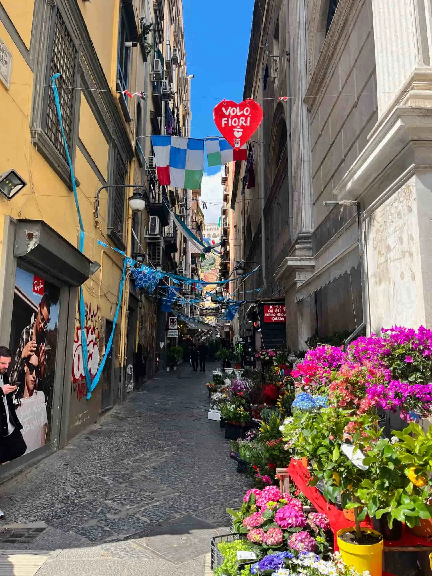 Walking around Naples and its colorful alleys in the Spanish Quarter