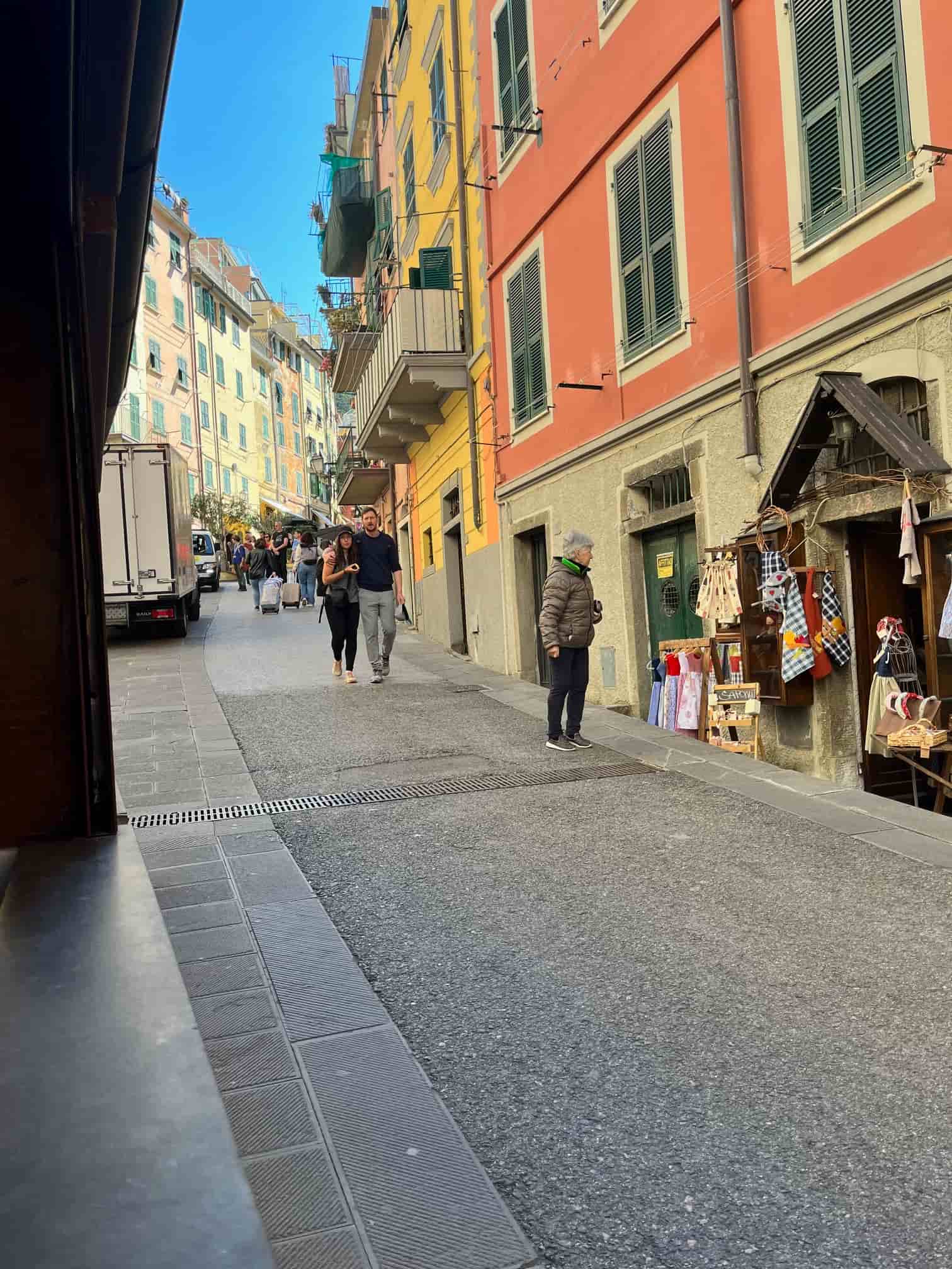 Walking through Riomaggiore