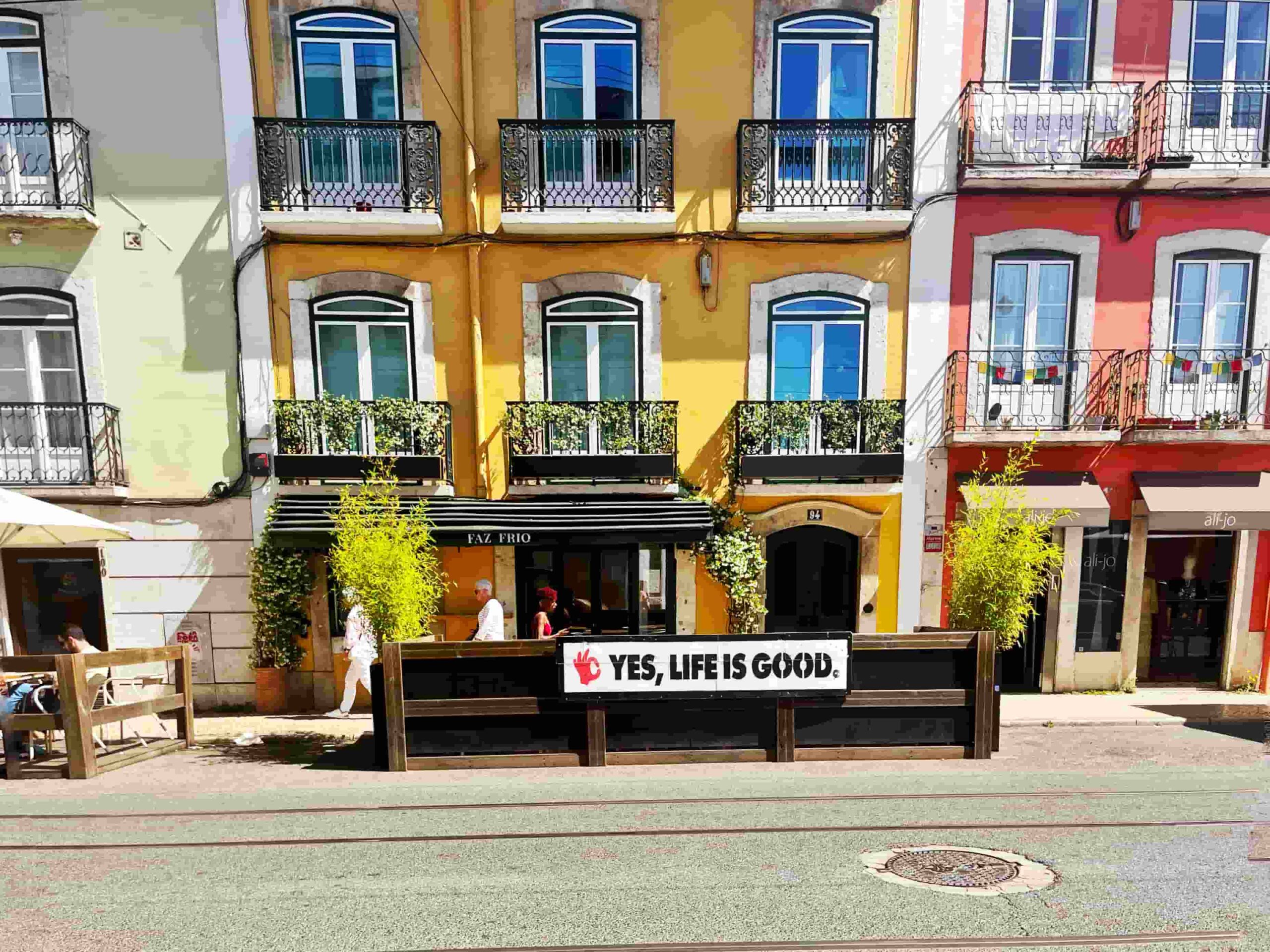 Colorful buildings spotted in the city