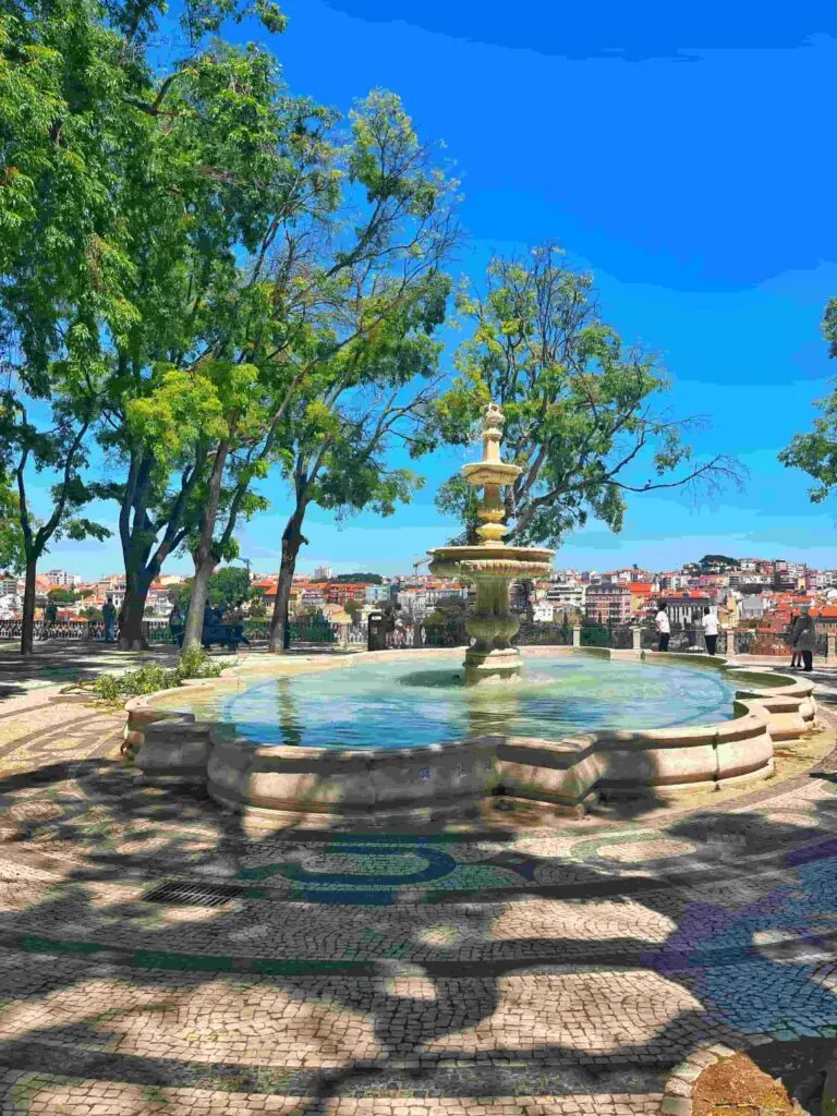 Stunning water fountain in the park