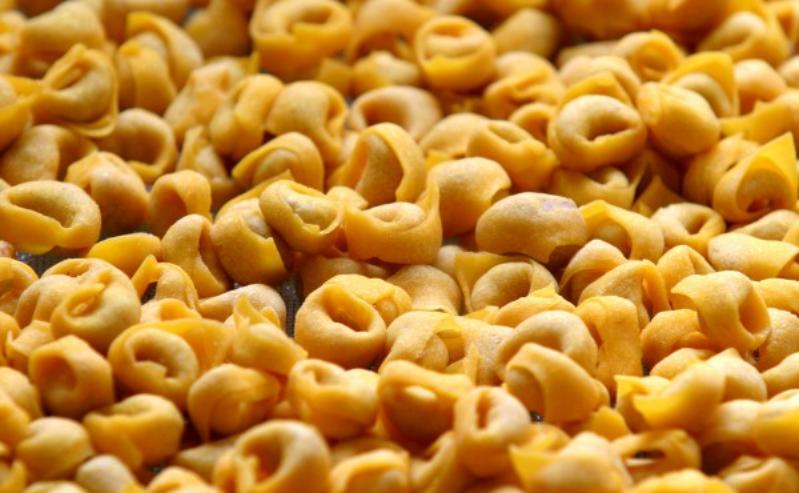 tortellini is pasta stuffed with meat and cheese served in chicken capon broth