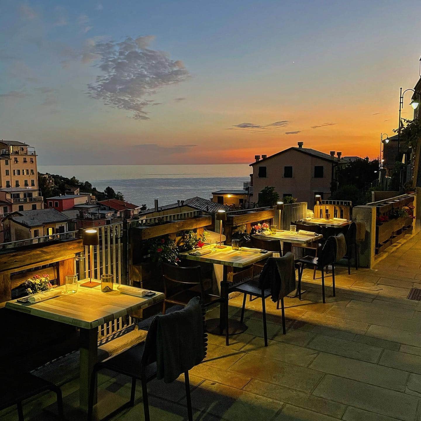 Beautiful sea views during dinner