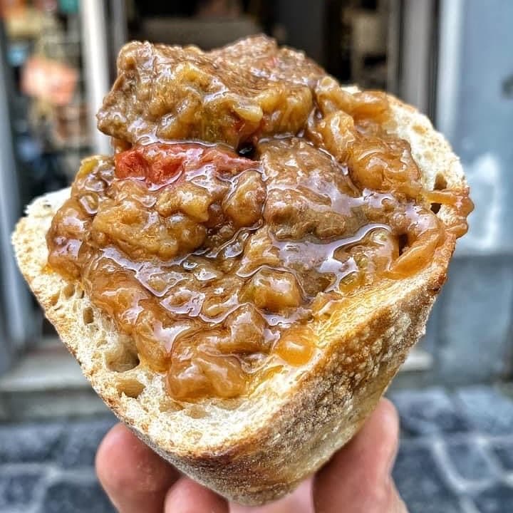 Baked panzerotti filled with meat ragu sauce