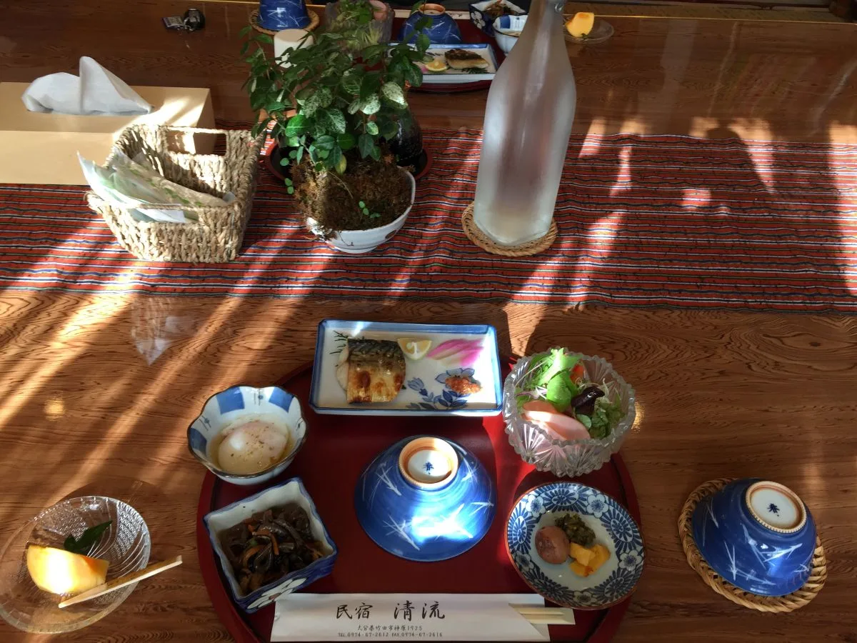 Teishoku breakfast meal, Kyushu, Japan