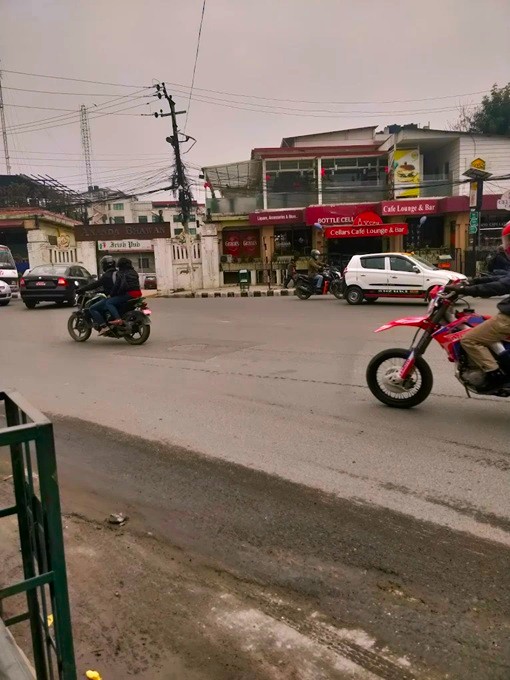 Street in Lazimpat, Kathmandu 