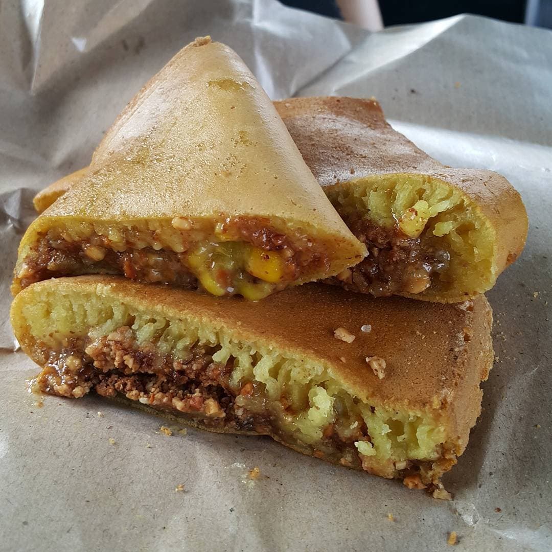 This sweet street food is stuffed with peanuts, sugar and corn