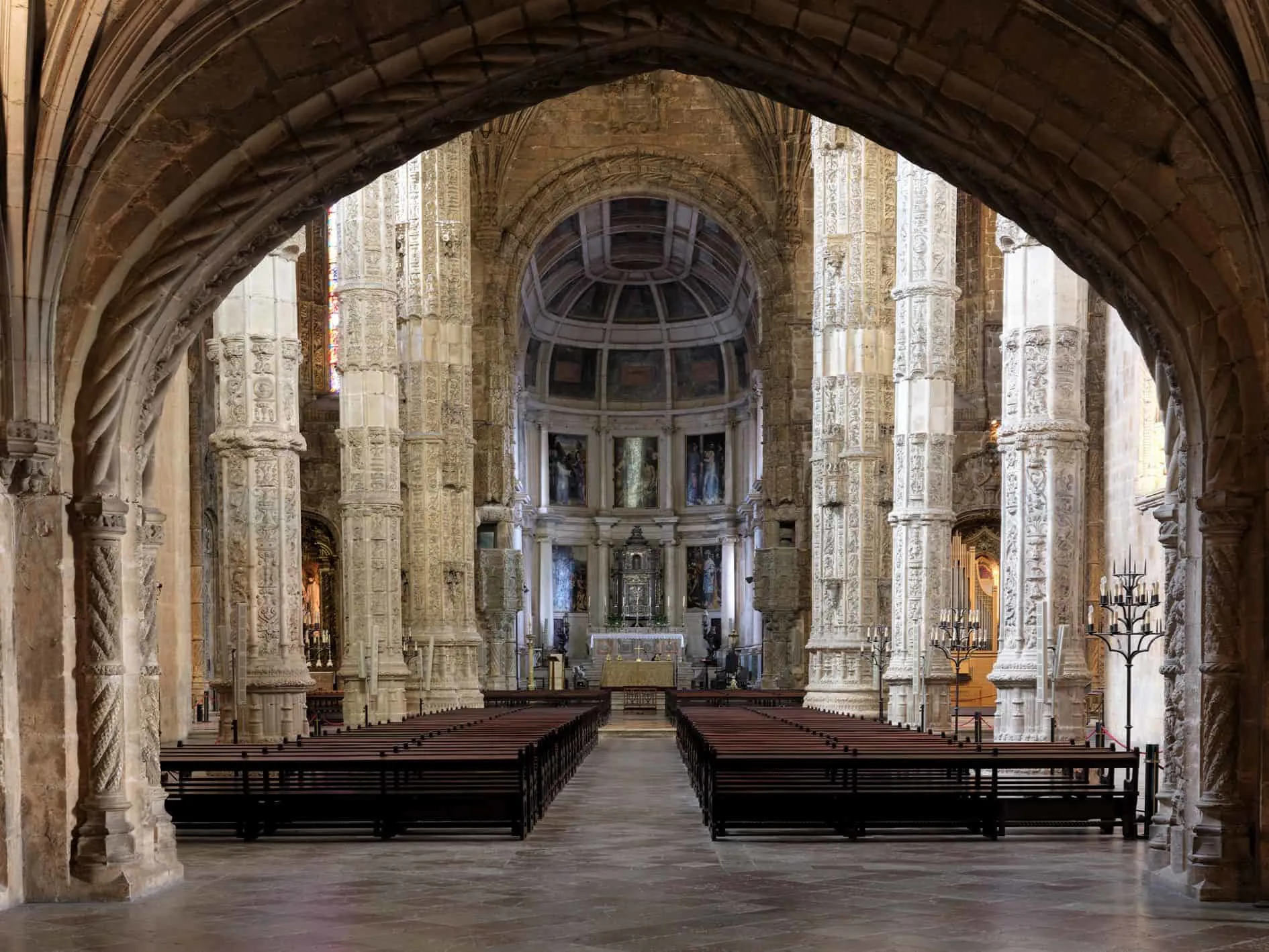Interiors of the famous Jerónimos Monastery