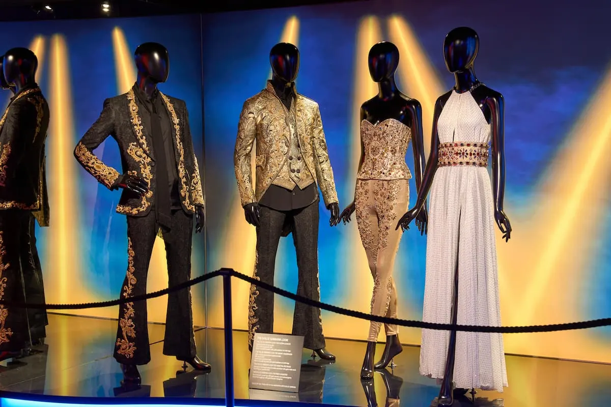 costumes worn by members of ABBA displayed at ABBA The Museum a highlight of one day in Stockholm