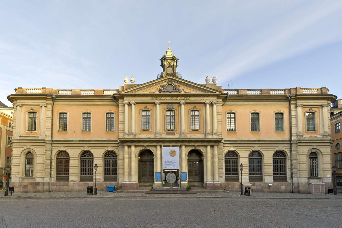 the stock exchange building on stortorget in gamla stan stockholm sweden in home to the nobel prize museum