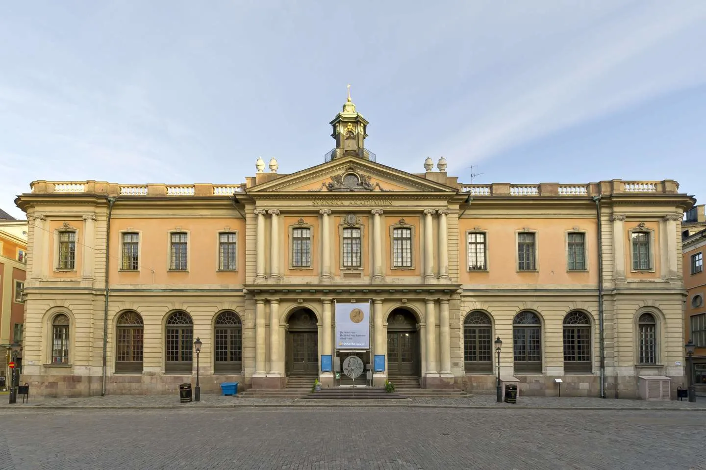 the stock exchange building on stortorget in gamla stan stockholm sweden in home to the nobel prize museum