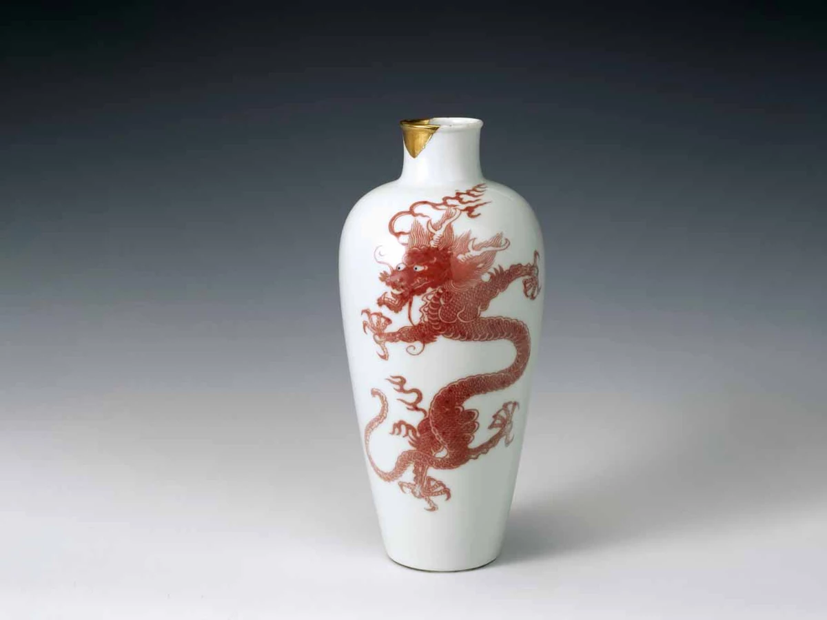 a chinese ornamental vase at the museum of far eastern art in geneva switzerland