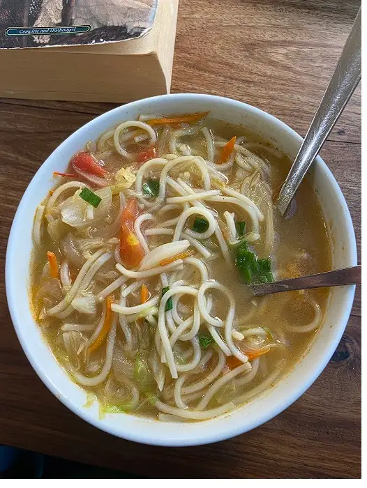 Bowl of noodle soup 