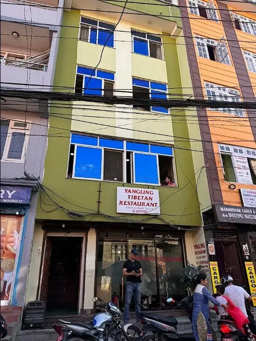 Outside of a restaurant in Kathmandu 