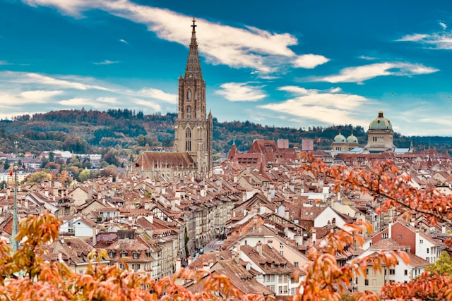 bern catherdral is a gothic cathedral in bern switzerland
