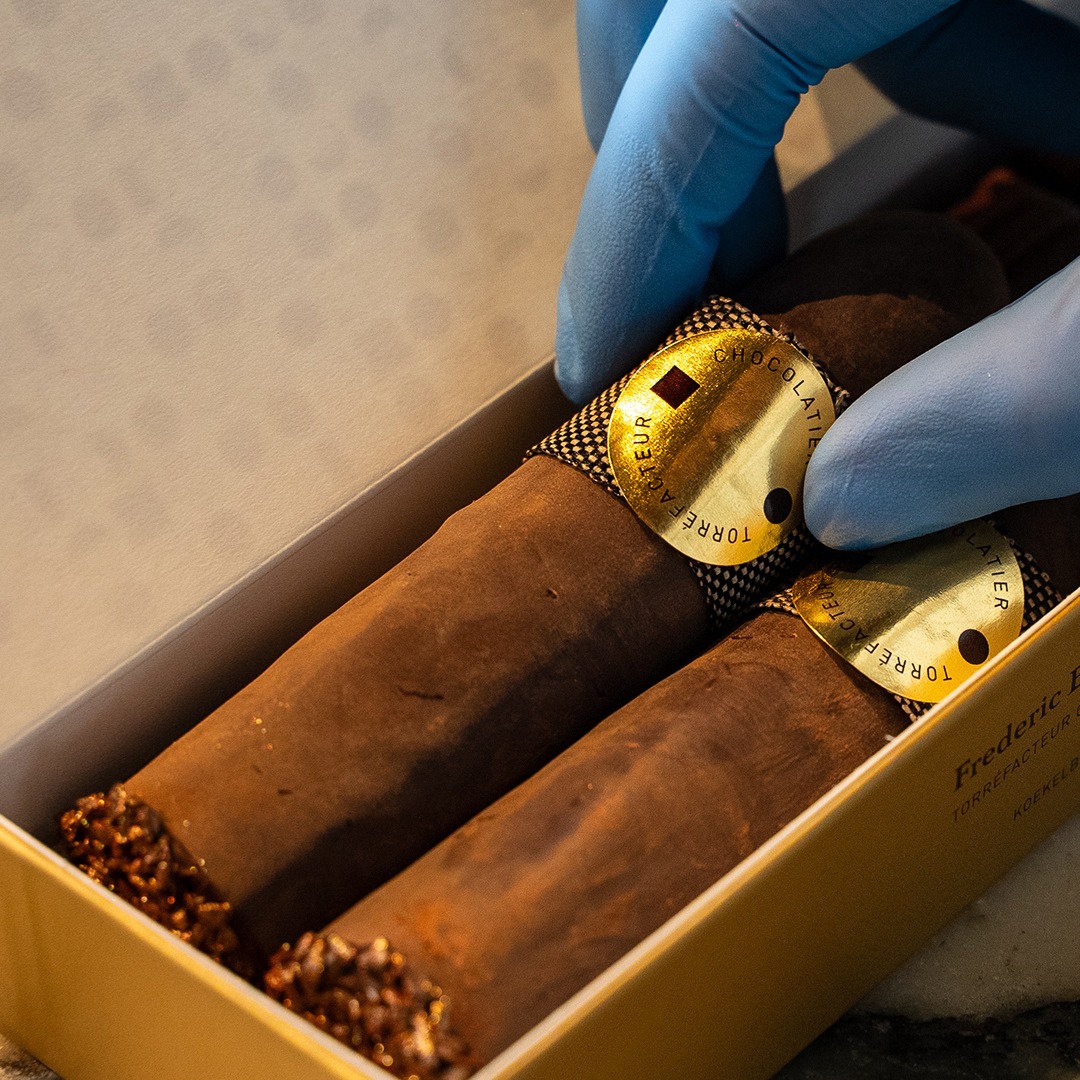 Belgian chocolate cigar