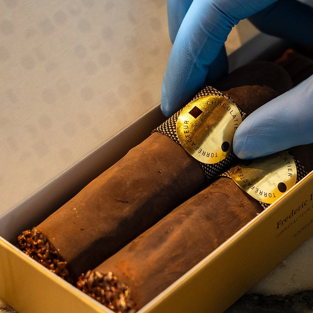 Belgian chocolate cigar
